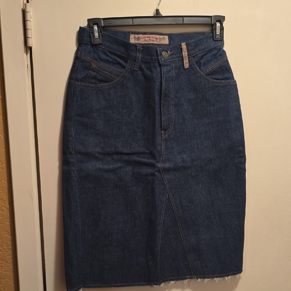 Vintage Levi Denim Pencil Skirt